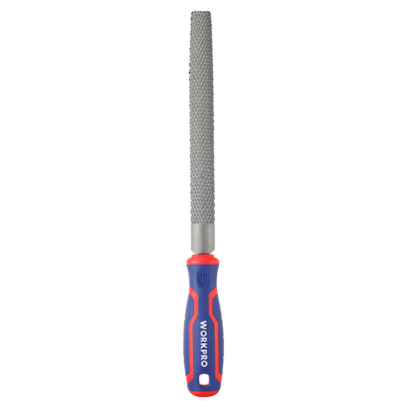 Lima madera media caña 8" mango bimaterial Workpro