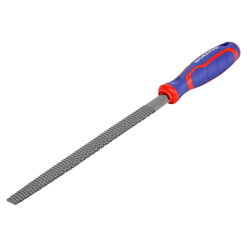 Half-round wood file 8" bi-material handle Workpro
