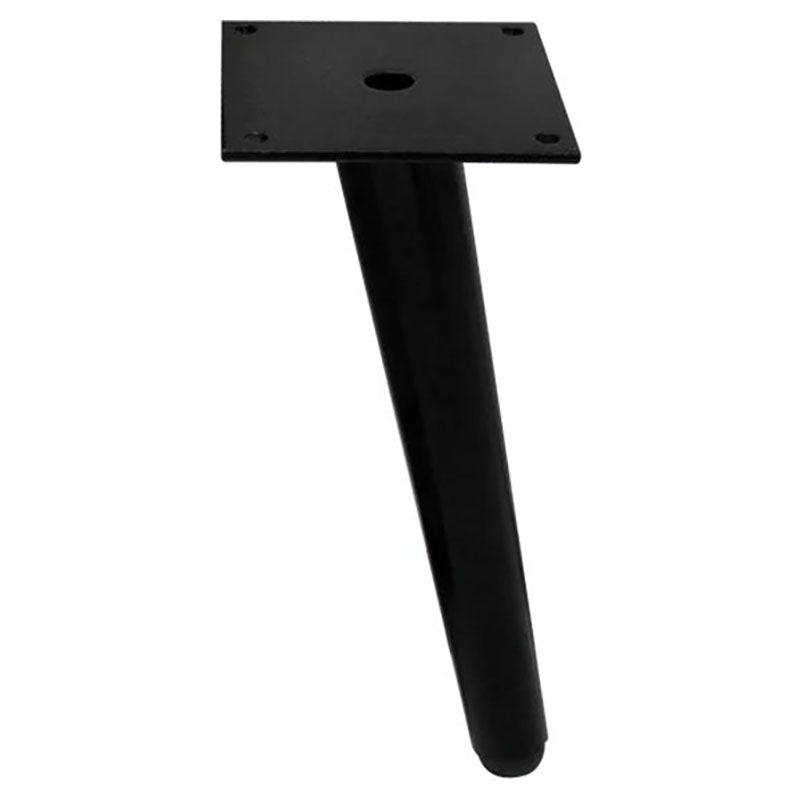Pata fija de acero redonda acabado negro 30 cm 1 ud