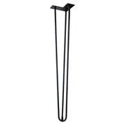 71 cm vintage black diagonal steel table leg 1 pc