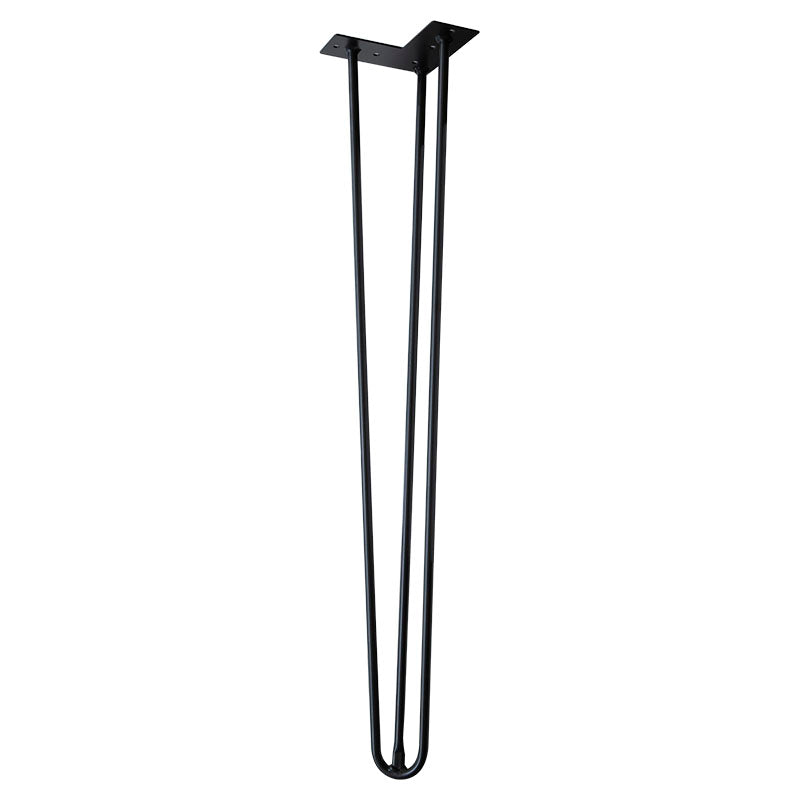 71 cm vintage black diagonal steel table leg 1 pc