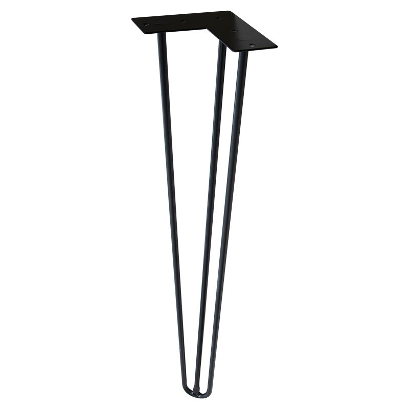 Pata fija de acero diagonal vintage negro 71 cm 1 ud