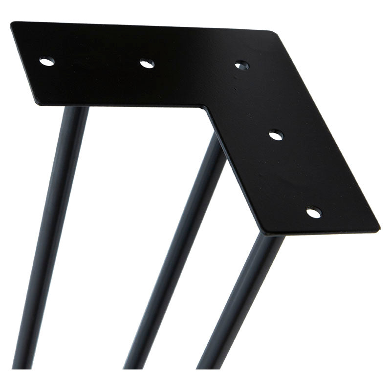 71 cm vintage black diagonal steel table leg 1 pc