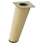 Pata fija de acero redonda efecto madera clara 150 cm 1 ud