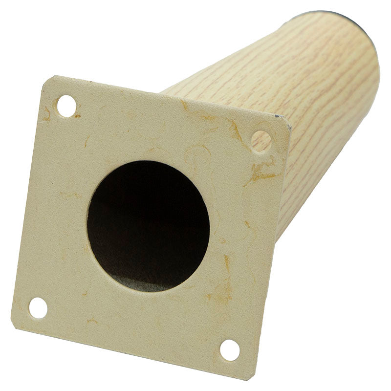 Pata fija de acero redonda efecto madera clara 150 cm 1 ud