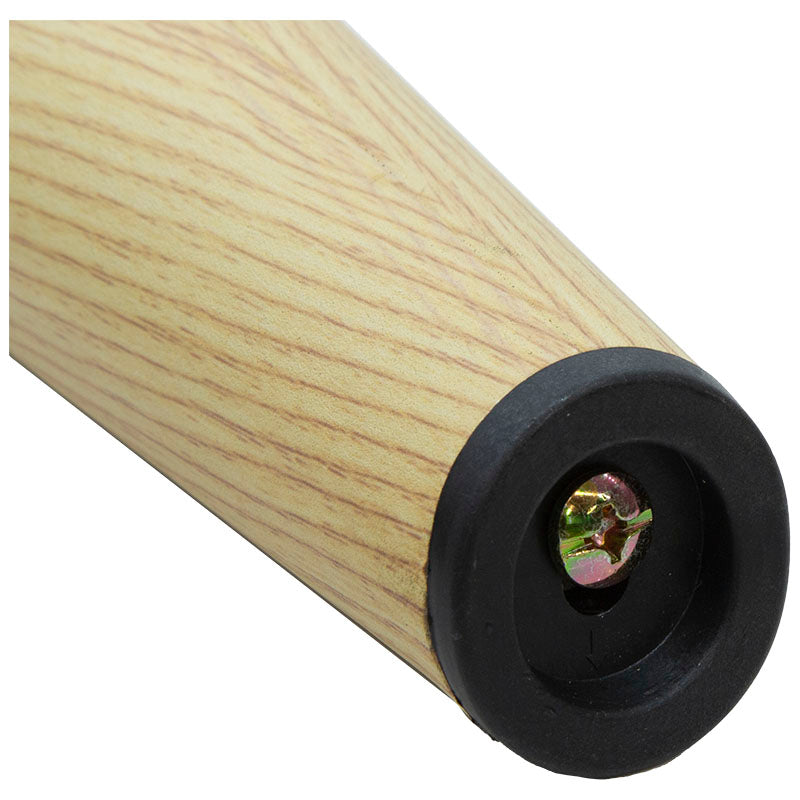 Pata fija de acero redonda efecto madera clara 150 cm 1 ud