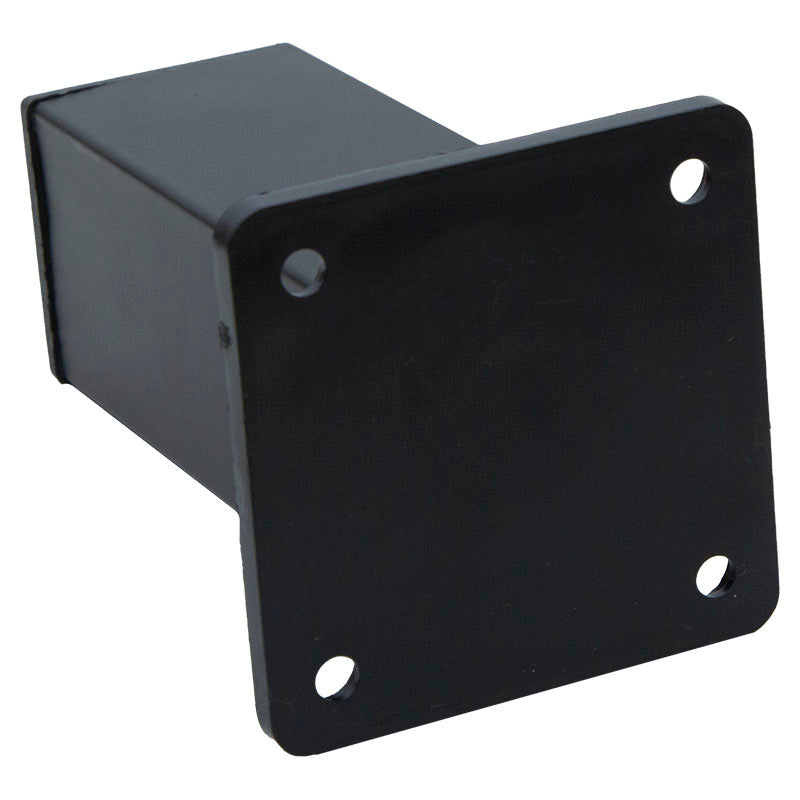 Pata para mueble acero cuadrada negra con nivelador  1 ud