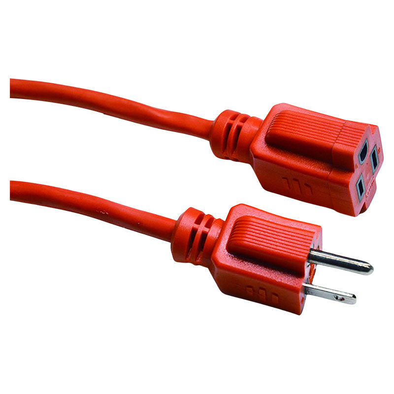 Extensión eléctrica 16 AWG 5 m uso pesado naranja