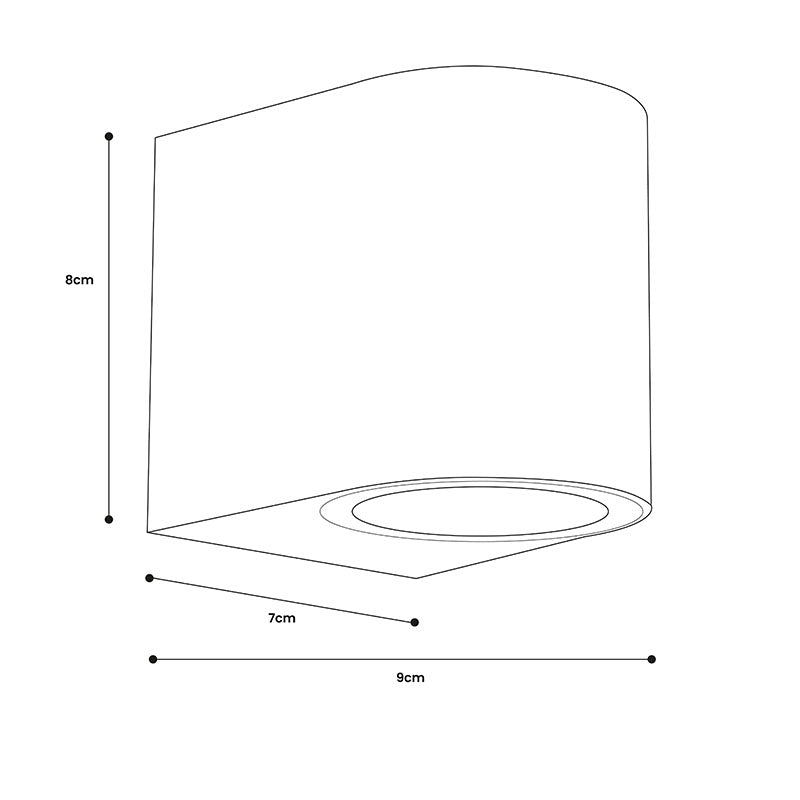 Lámpara de pared para exterior blanco 1 luz GU10 23663