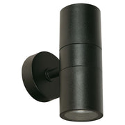 Outdoor black wall light 2 GU10 bulbs 23668