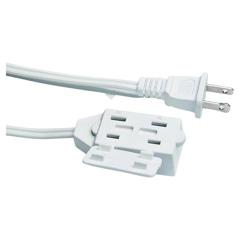 Extensión eléctrica 16 AWG 3 m uso liviano blanca
