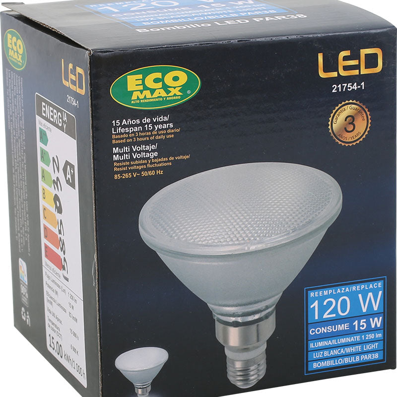 Bombillo led 15 W E27 PAR38 6.000 K ECOMAX
