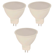 Set de 3 bombillos led dimeable MR16 6 W luz fría