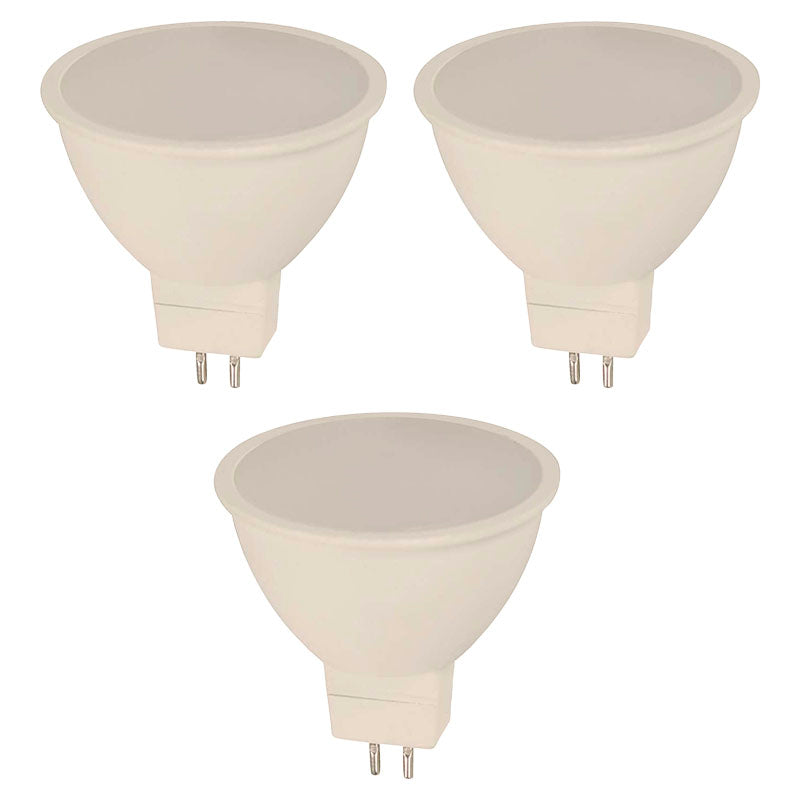 Set de 3 bombillos led dimeable MR16 6 W luz fría