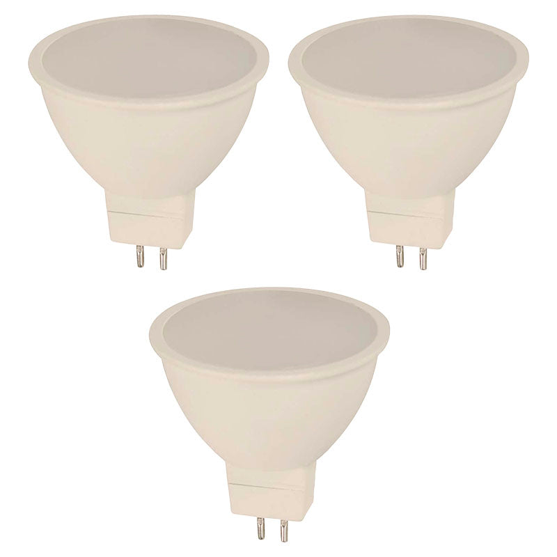 Set de 3 bombillos led dimeable MR16 6 W luz cálida