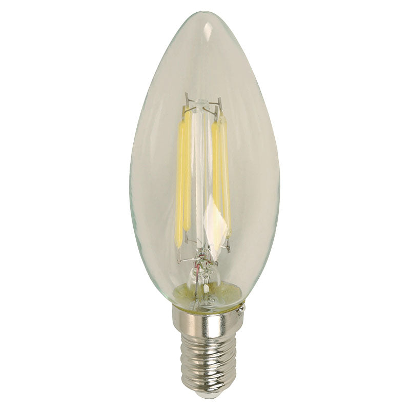Bombillo led filamentos 4 W E14 torpedo 6.000 K ECOMAX