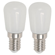 Set 2 bombillos led 2 W E14 T26 3.000 K ECOMAX