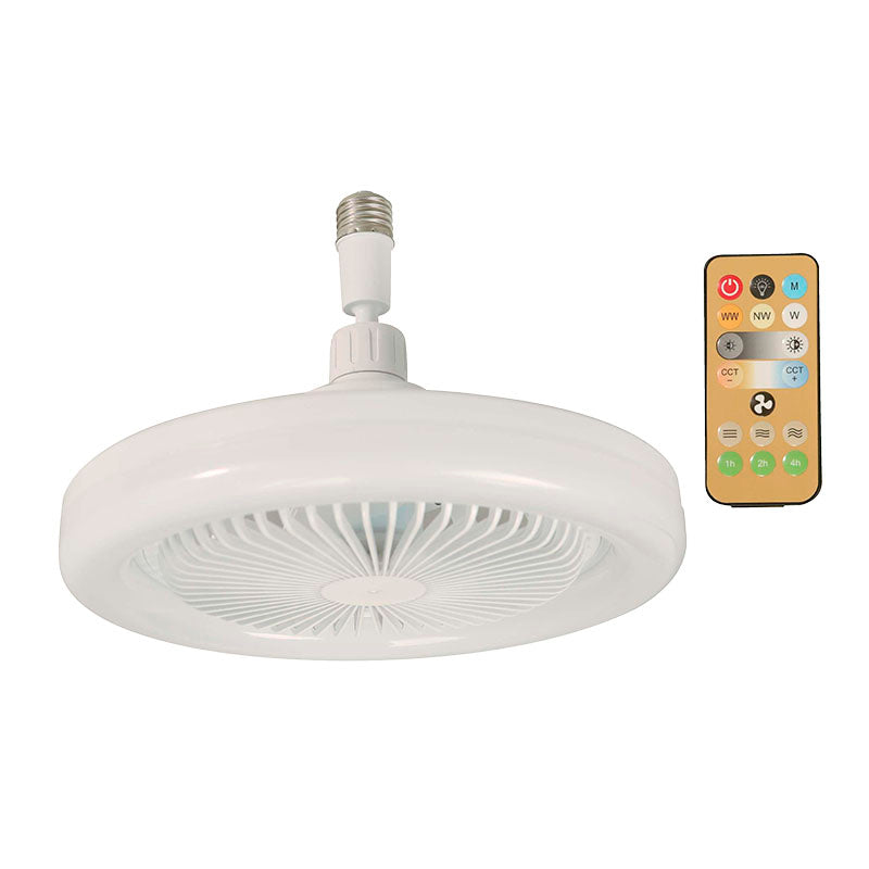 Ventilador enroscable 20w e27 con luz led ajustable 3,000 - 6,500k blanco Designer