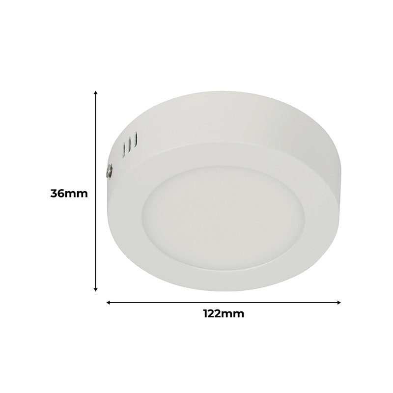 Panel led sobreponer 6 W blanco luz neutra (4.000 K) 3,6 x 12,2 x 12,2 cm