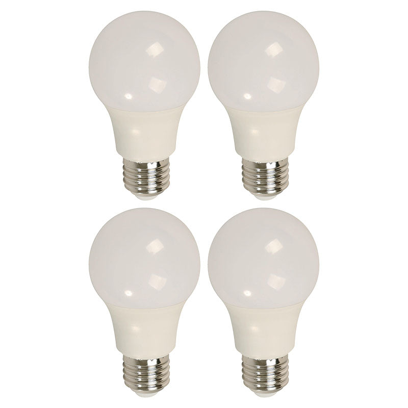 Set 4 bombillos led 9 W E27 A60 6.000 K Ecomax