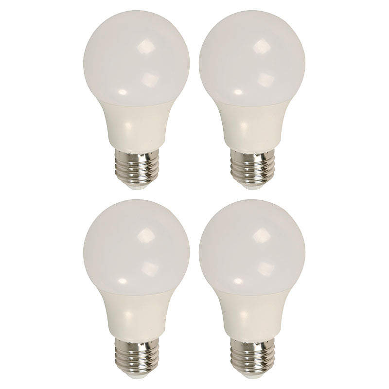 Set 4 bombillos led 9 W E27 A60 3.000 K ECOMAX