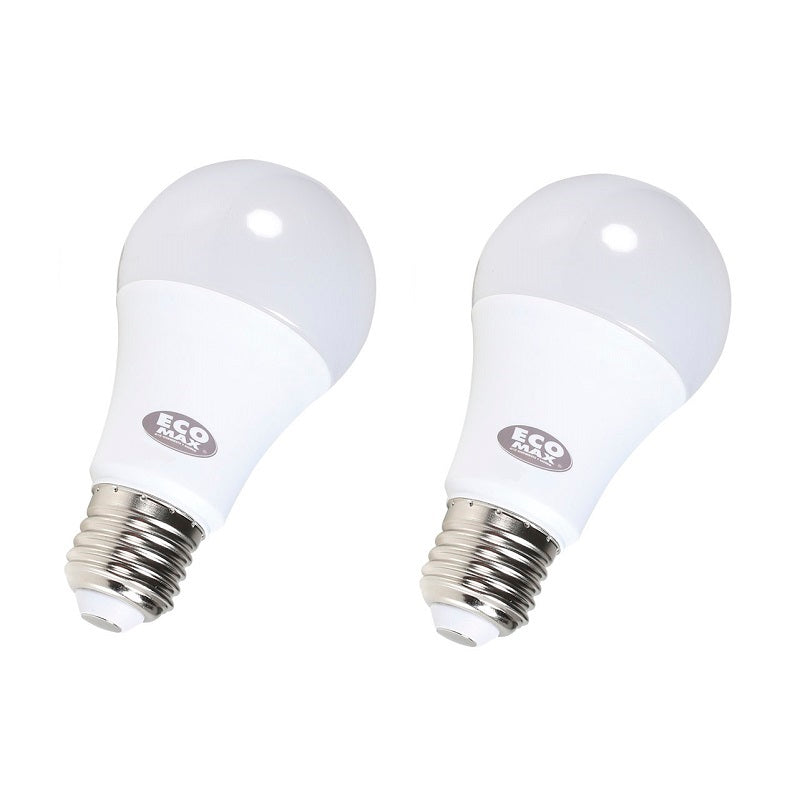 Set 2 bombillos led 20 W E27 A80 6.000 K ECOMAX