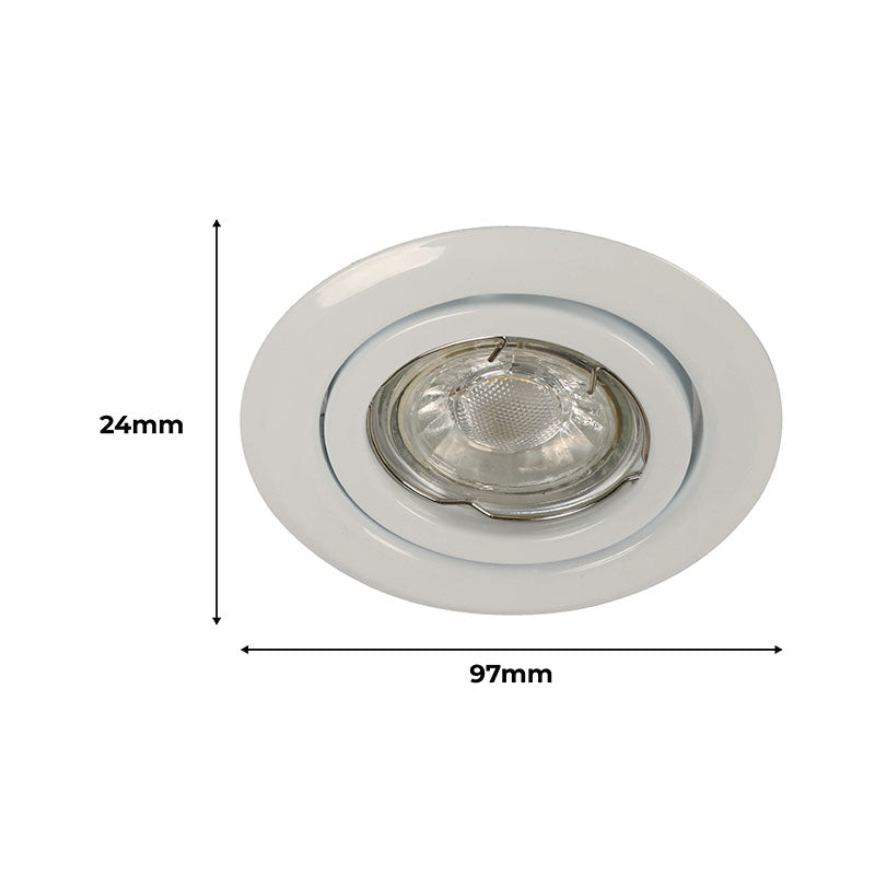 Empotrable GU10 y G5.3 50 W blanco 2,4 x 9,7 x 9,7 cm