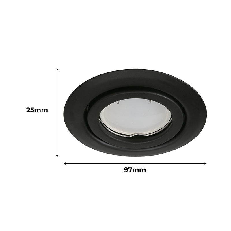 Empotrable GU10 50 W negro 25 x 41 x 97 cm