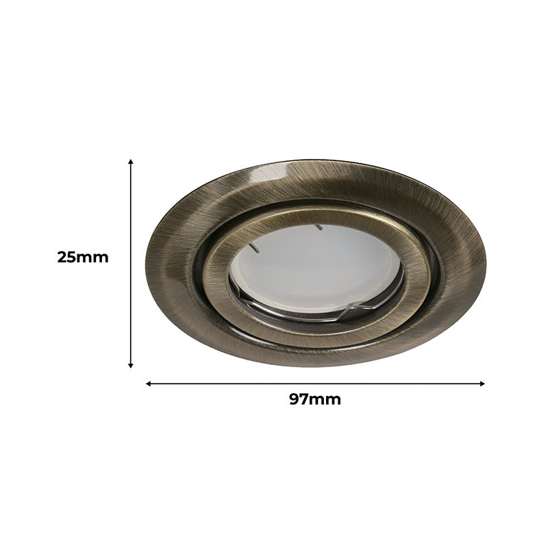 Empotrable GU10 50 W bronce antiguo 2,4 x 9,7 x 9,7 cm