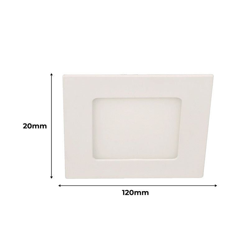 6 W recessed light white cool white 6,000 K 2 x 12 x 12 cm