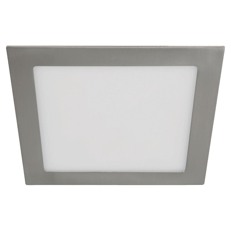 Recessed 18 W satin nickel cool white (6,000 K) 2.2 x 22.5 x 22.5 cm