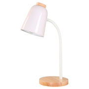 Modern white table lamp 1 light E27 09887