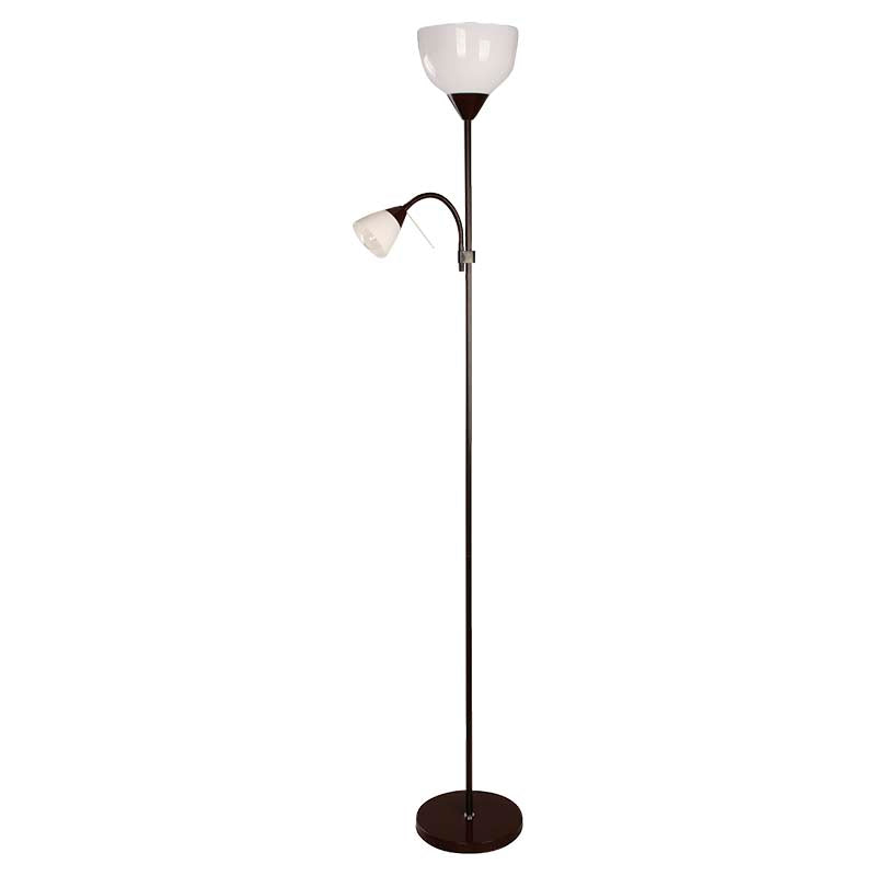 Classic floor lamp 2 lights chocolate 60 W E27