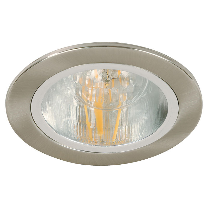Recessed E27 9 W satin nickel 13.5 x 12 x 12 cm