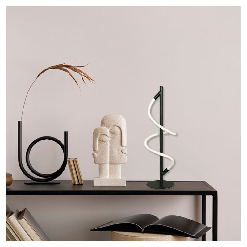 Modern silver table lamp 1 LED light 24121