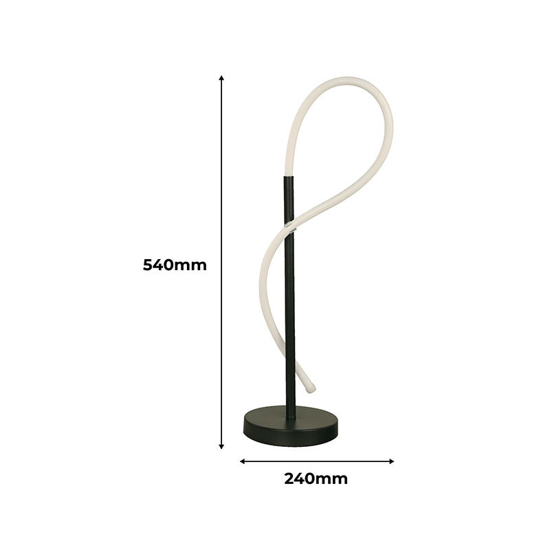 Lámpara de mesa moderna plata 1 luz led 24119