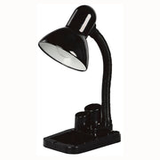 Lámpara escritorio negra porta lápiz 1 luz E27