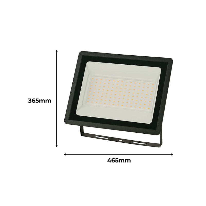 Black outdoor LED floodlight 100W warm white General Lighting