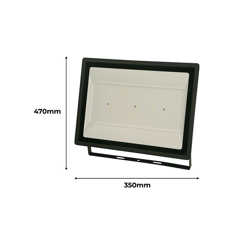 Outdoor black LED floodlight 200W cool white General Lighting