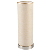 Lámpara mesa níquel pantalla beige 1 luz E27