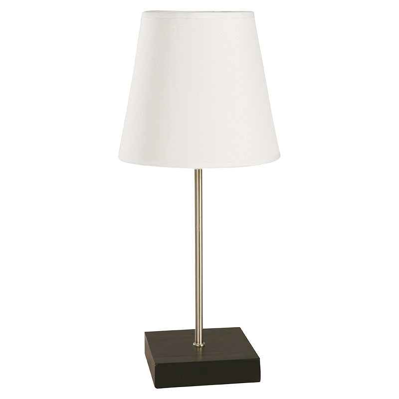 Lámpara de mesa negro y níquel