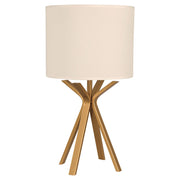 Lámpara de mesa 1 luz E27 dorado