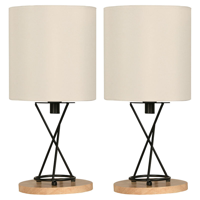 Black Table Lamp 1L E27 40 W 2 units