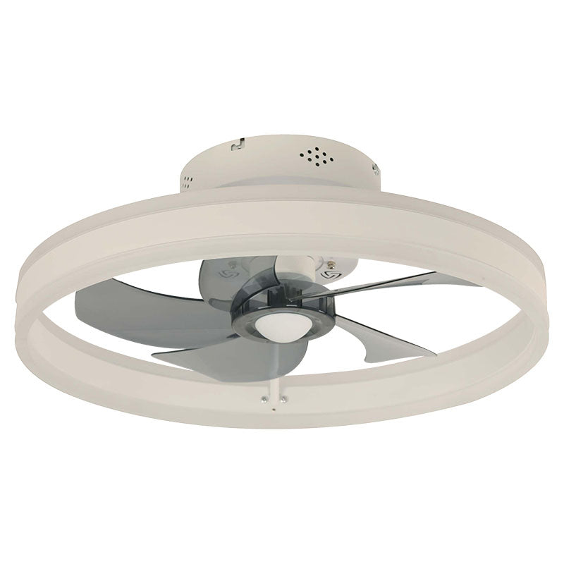 Ventilador techo led inteligente 20" 5 aspas 1 luz blanco designers lighting