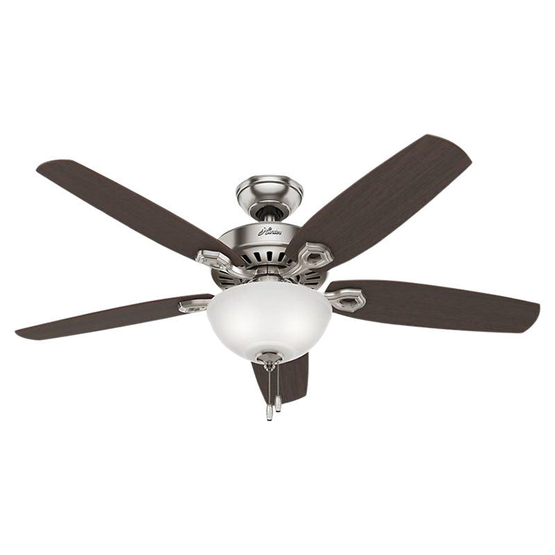 Ventilador de techo 52" 5 aspas 2 luces nogal Hunter