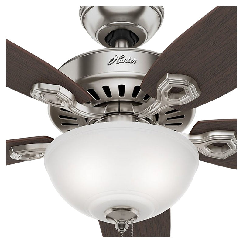 Ventilador de techo 52" 5 aspas 2 luces nogal Hunter