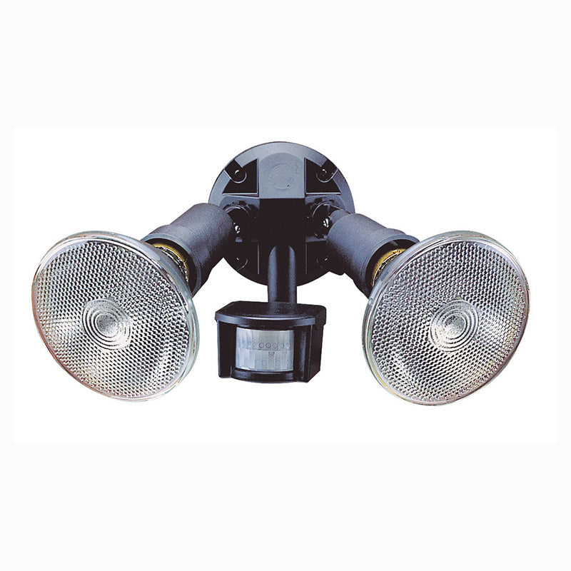 Reflector negro 2 luces exterior 150 W con sensor de movimiento Ike Lite