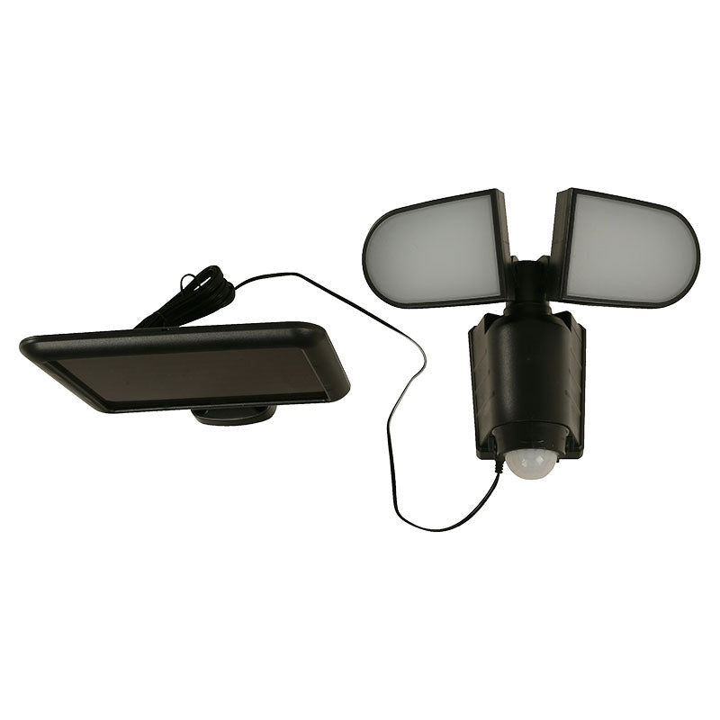 Reflector negro solar exterior led 8 W con sensor de movimiento luz fría General Lighting