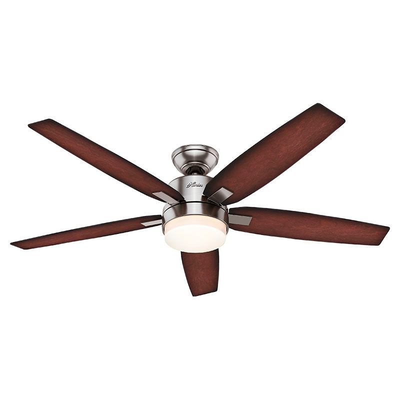 Ventilador Windmere níquel de 54 pulgadas con luz y control remoto