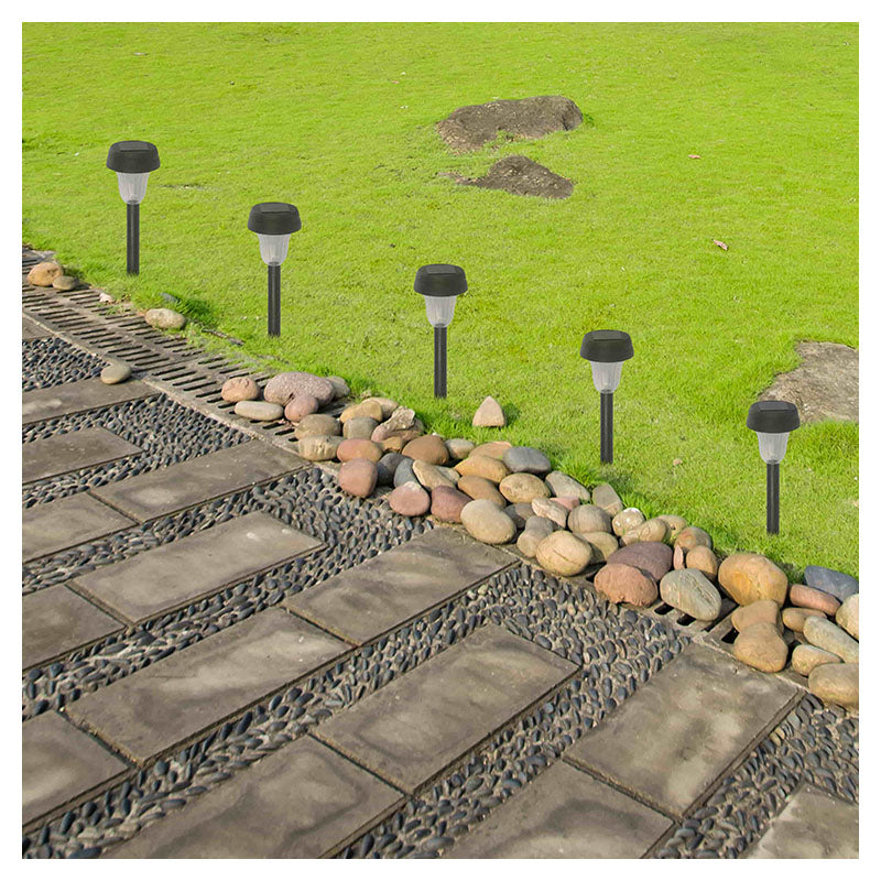 Estaca jardín moderna negra 1 luz solar 03071-2